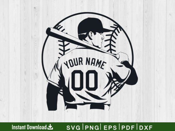 Baseball Player SVG, Baseball Silhouette