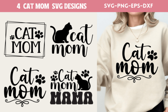 Cat Mom SVG Bundle, Cat Mom Bundle 2