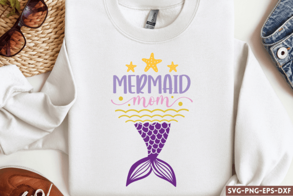 Mermaid Mom SVG, Mermaid Birthday SVG