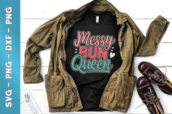 Messy Bun Queen Mom SVG