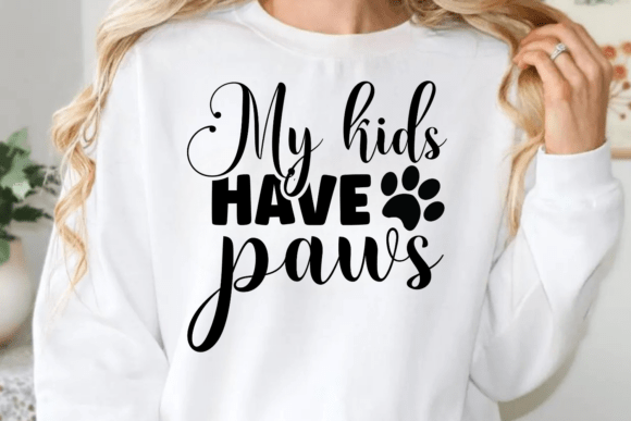 My Kids Have Paws SVG, Cat Mom SVG