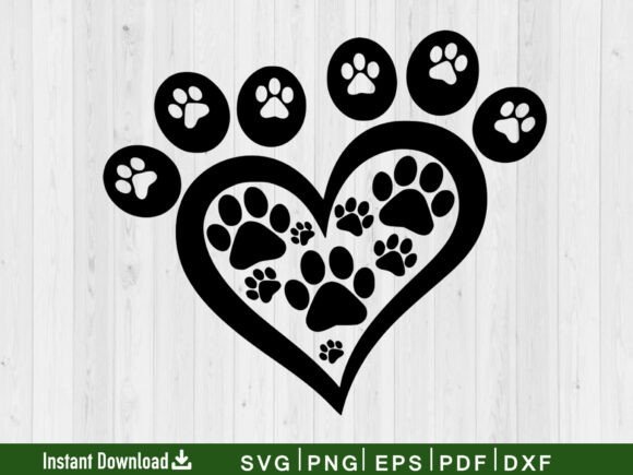 Paw Print SVG Bundle: Animal Paw SVG