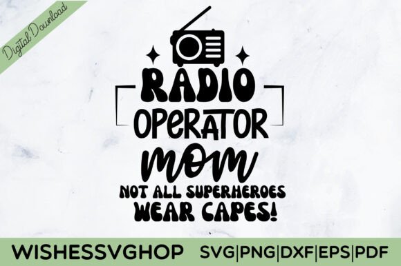 Radio Operator Mom SVG PNG