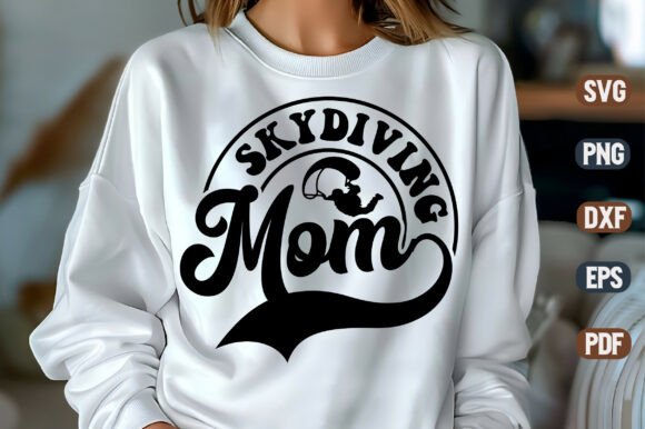 Skydiving Mom SVG Design