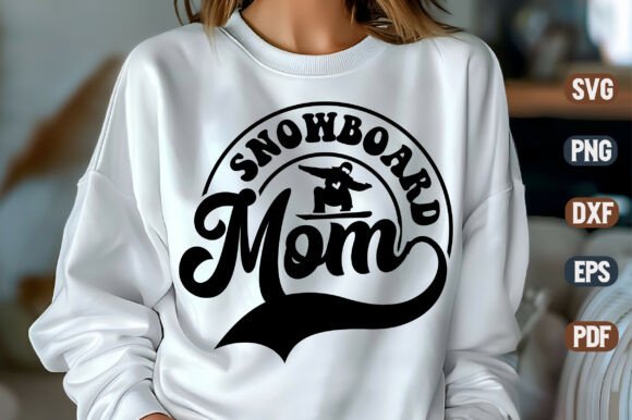 Snowboard Mom SVG Design
